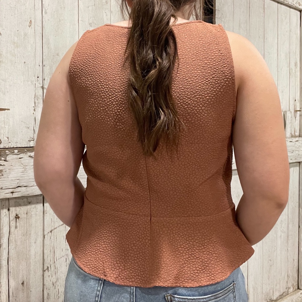 Express Brown Textured Tank Top - Picture 3 of 3